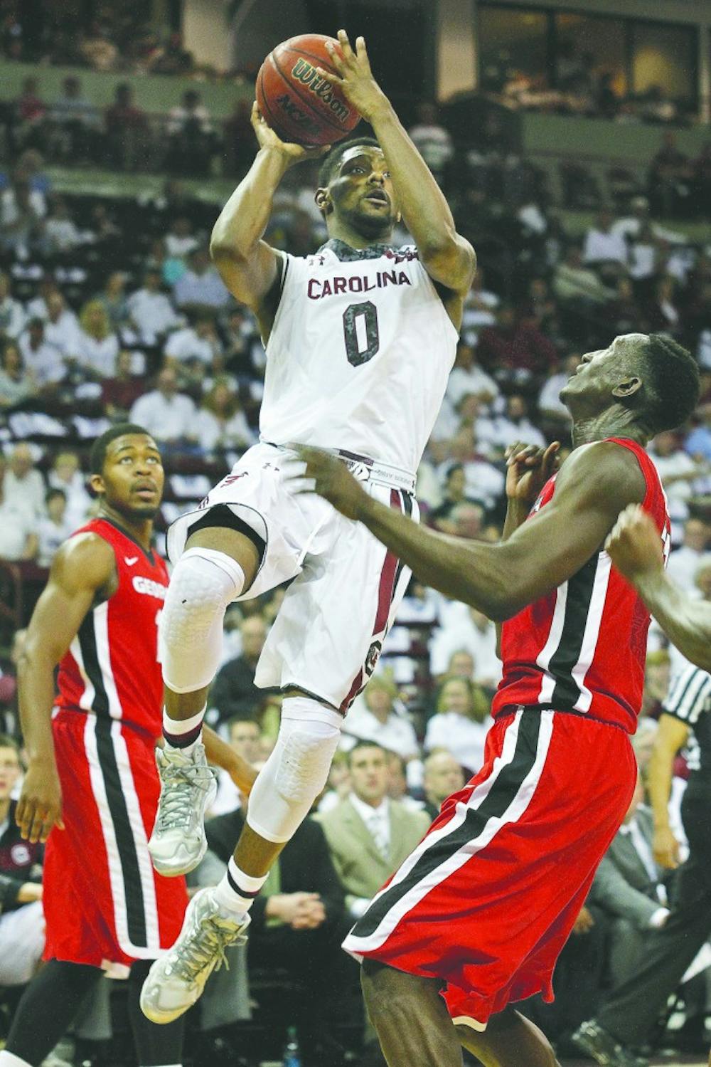 	<p>Sindarius Thornwell turned in 18 points in Saturday’s loss.</p>