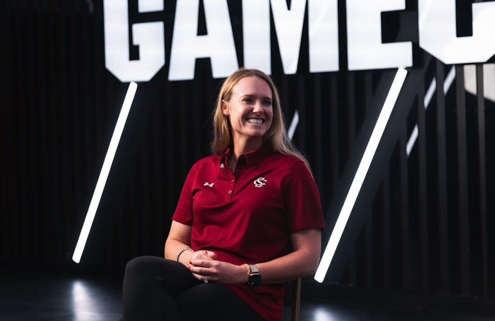 <p>South Carolina's new head softball coach Ashley Chastain poses for a picture on June 12, 2024. Chastain played for the Gamecocks from 2009 to 2011.</p>