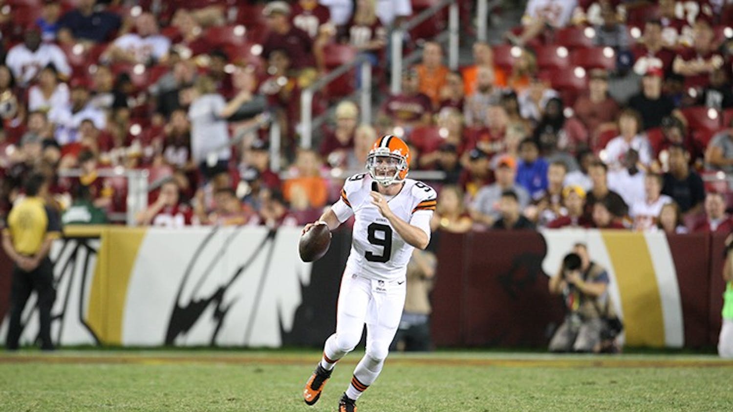 In Connor Shaw's first NFL action, he went 8-for-9 for 123 yards and a touchdown.
