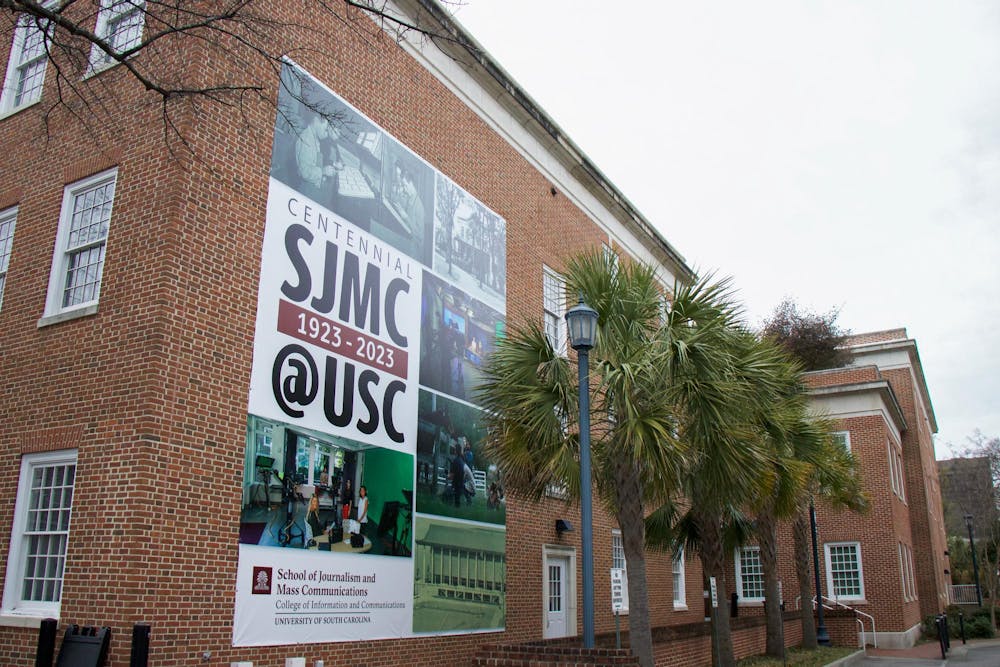 <p>The University of South Carolina’s School of Journalism and Mass Communications on Feb. 4, 2024. The school plans to offer a new sports media major for students. </p>