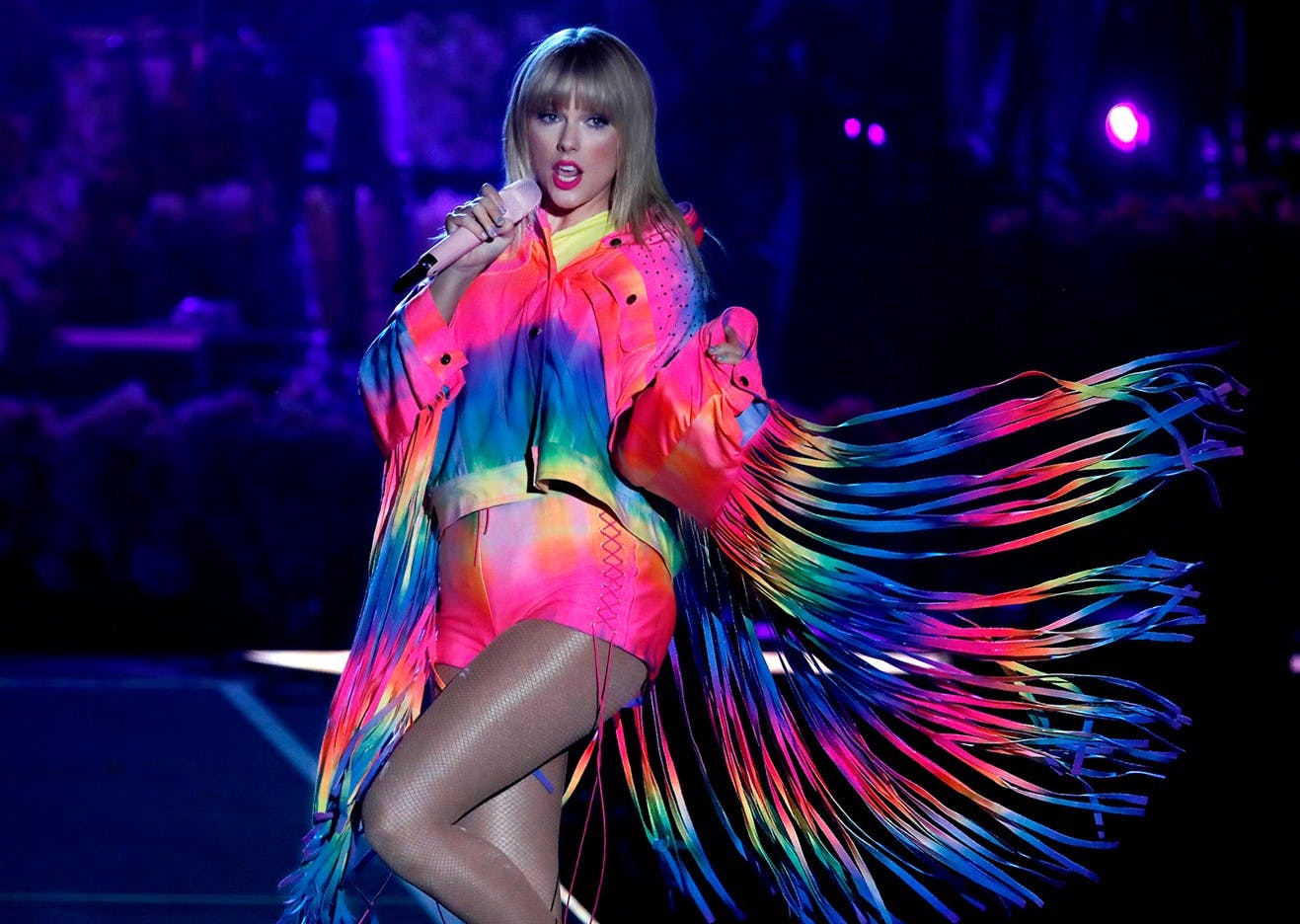 Taylor Swift performs at Wango Tango 2019 at the Dignity Health Sports Park in Carson, Calif. on June 1, 2019.  (Luis Sinco/Los Angeles Times/TNS)