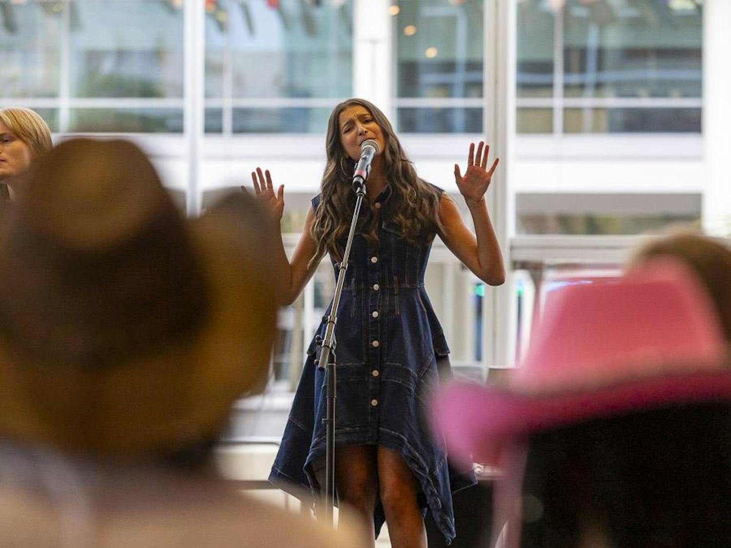 Jordana Bryant performs during the "Country at Koger" event on Aug. 27, 2023. Bryant performed some of her original hits including "Penniless and Broke," "u don't get 2," and her new song, "Whiplash."