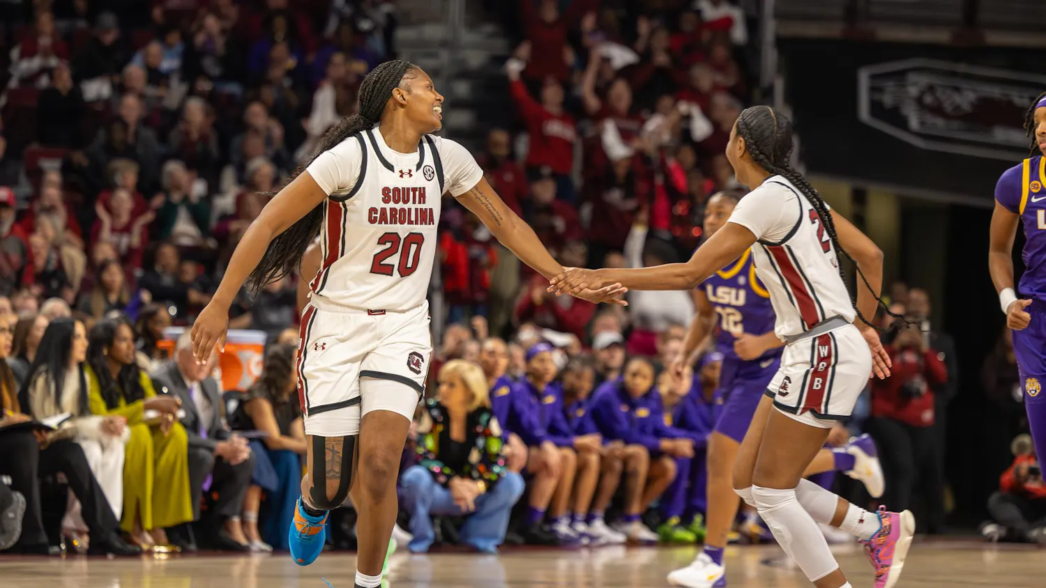 No. 2 South Carolina women's basketball defeated No. 5 LSU 66-56 in a highly anticipated matchup on Jan. 24, 2025 at Colonial Life Arena. The Gamecocks, trying to defend a National Championship title from the previous season, ended the Tigers' so-far perfect season.