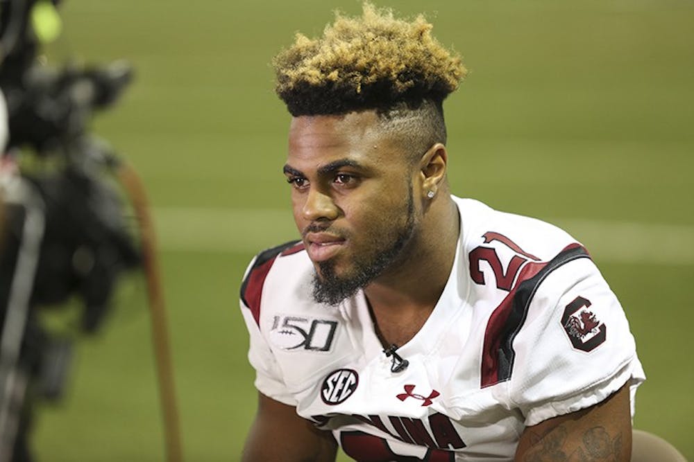 <p>FILE— Former defensive back Jamyest Williams after his return to the Gamecocks following a season-ending injury against Ole Miss in 2018. Williams had 70 career tackles.&nbsp;</p>