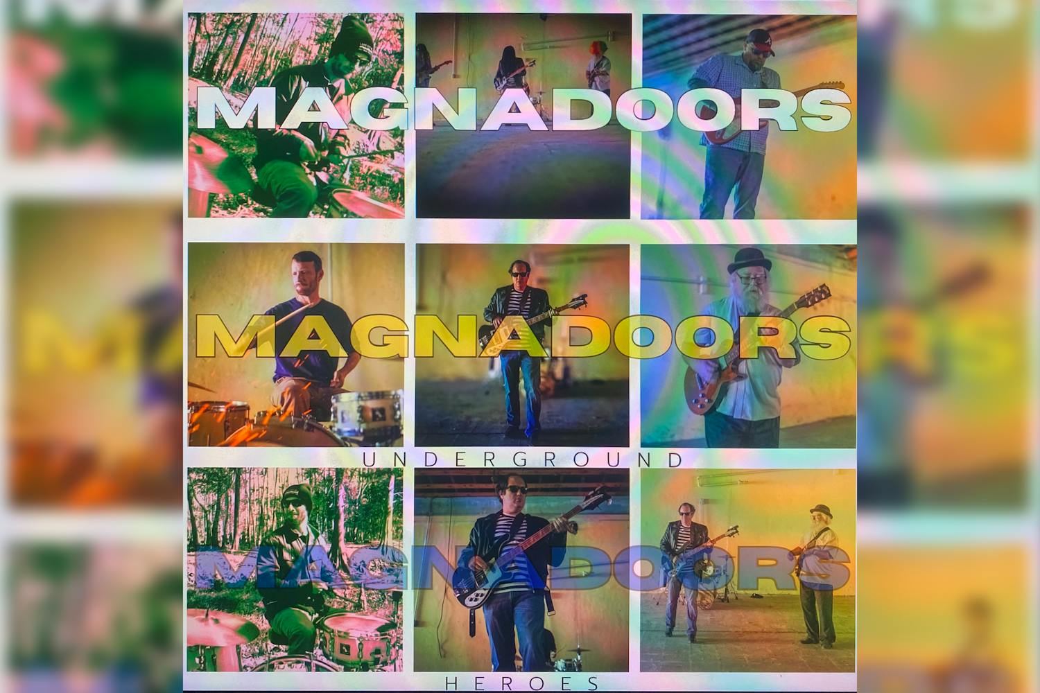 Album artwork for The Magnadoors’ debut album titled “Underground Heroes.” The South Carolina-based rock and roll band will hold a release party for the album on April 19, 2024 at the Grand Old Post Office in Darlington, SC.