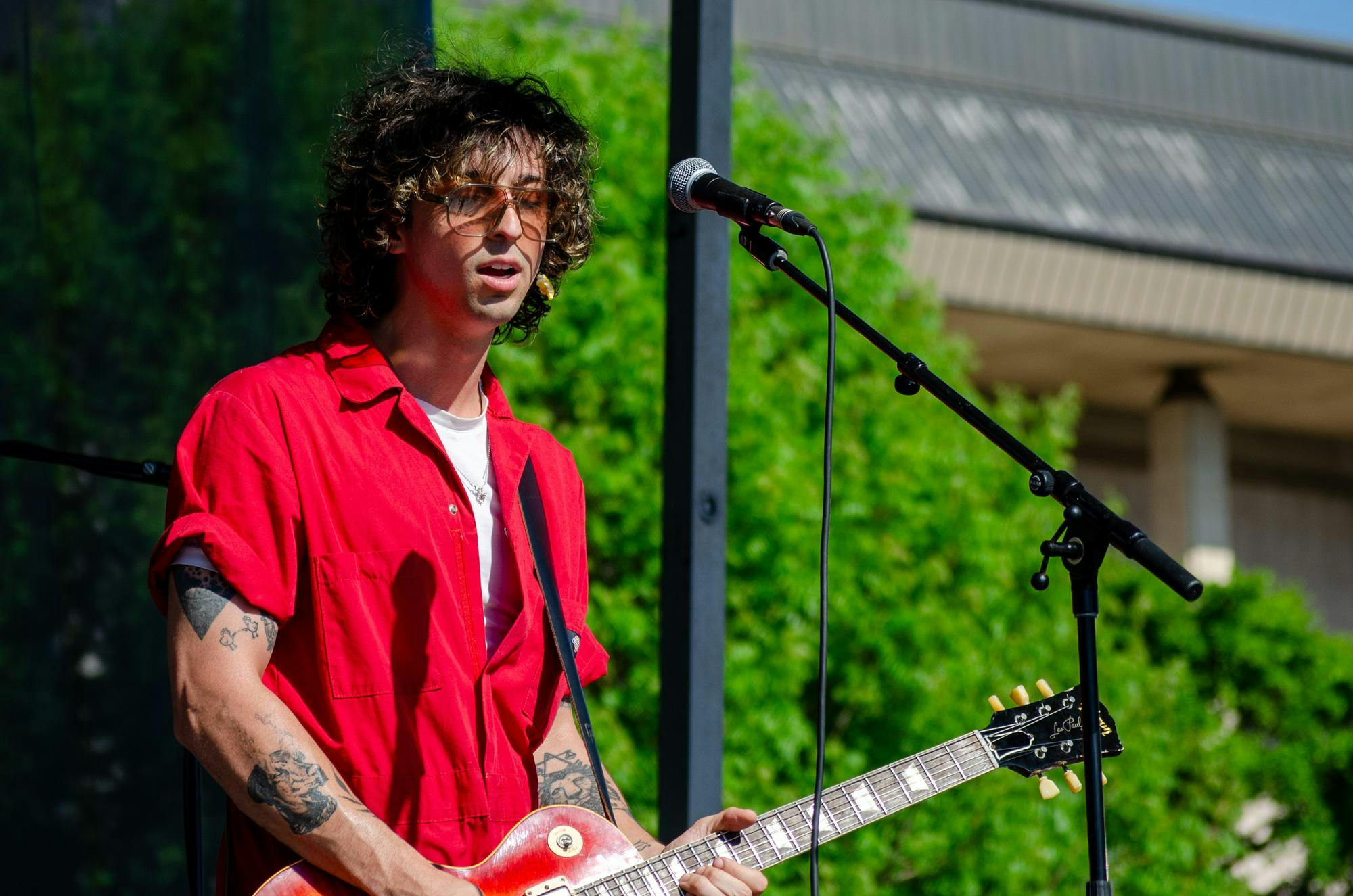 Stewart Heigold of Saint Cecilia performs at the Garnet &amp; Black Spring Fest in Columbia, South Carolina, on April 11, 2026. Hailing from Costa Rica, Saint Cecilia debuted a new single, “New Sensation.”
