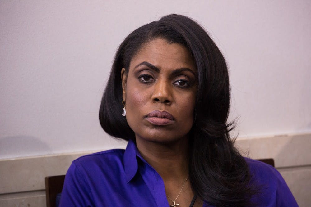 Omarosa during the daily press briefing in the James Brady Press Briefing Room at the White House, Jan. 24, 2017 in Washington, D.C. . (Cheriss May/NurPhoto/Sipa USA/TNS) 