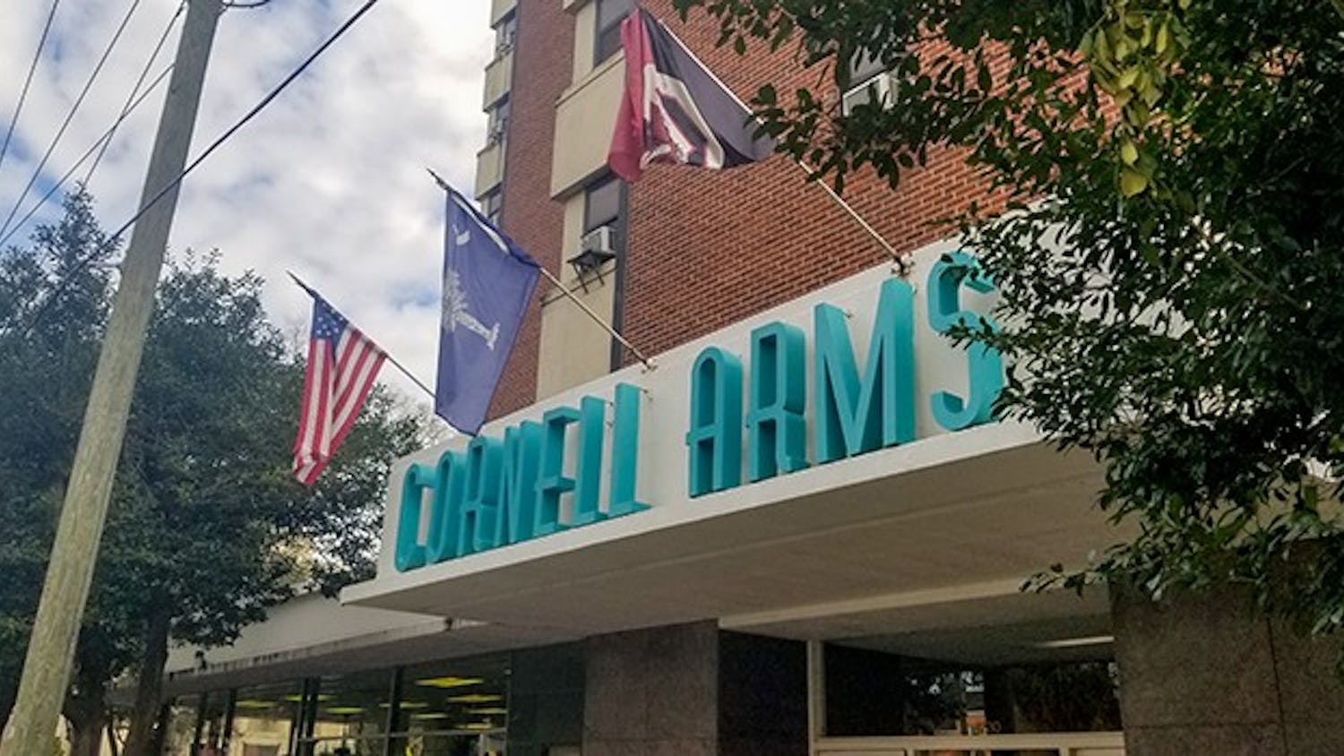 "Cornell Arms Apartments is located just a block away from the Horseshoe on Pendleton Street. The building houses a mix of students, non-students and families."