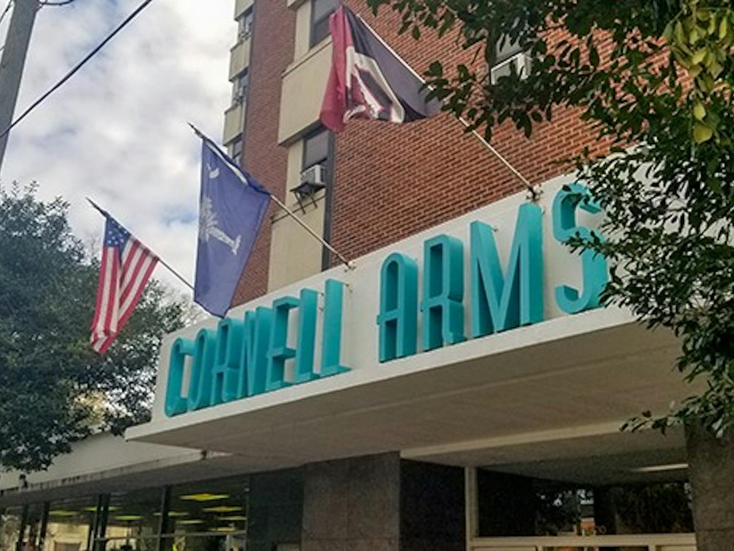 "Cornell Arms Apartments is located just a block away from the Horseshoe on Pendleton Street. The building houses a mix of students, non-students and families."