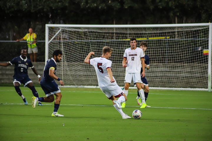 The South Carolina men's soccer team beat the Queen's University 3-1 on Sept. 20, 2022. Junior forward Adam Luckhurst led the way for South Carolina, scoring his second and third goals of the season, which make him the team leader in goals this year.