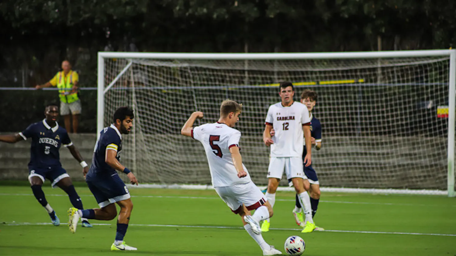 The South Carolina men's soccer team beat the Queen's University 3-1 on Sept. 20, 2022. Junior forward Adam Luckhurst led the way for South Carolina, scoring his second and third goals of the season, which make him the team leader in goals this year.