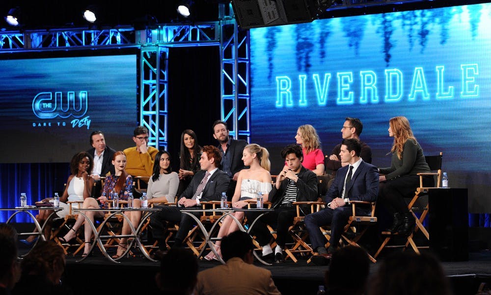The cast and executive producers of "Riverdale" speaks at a panel at the CW 2017 Winter TCA Tour at the Langham Hotel on Jan. 8, 2017 in Pasadena, Calif. (Frank Micelotta/PictureGroup/Sipa USA/TNS) 