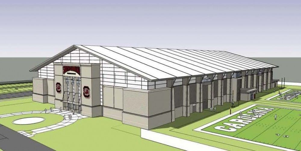 Athletics is considering building an indoor football practice facility at the old State Farmers Market.