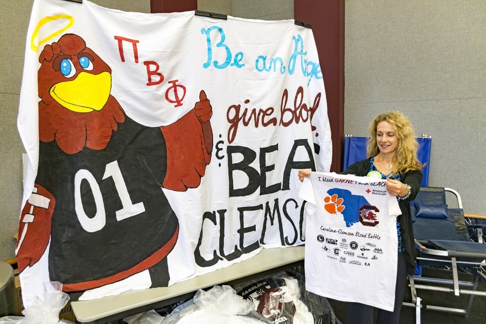<p>Students put their strong feelings about Clemson to good use when they came together to give blood in this year's Carolina-Clemson Blood Drive.</p>
