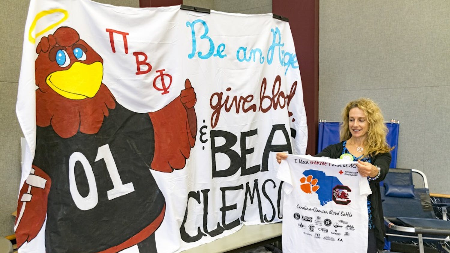 Students put their strong feelings about Clemson to good use when they came together to give blood in this year's Carolina-Clemson Blood Drive.