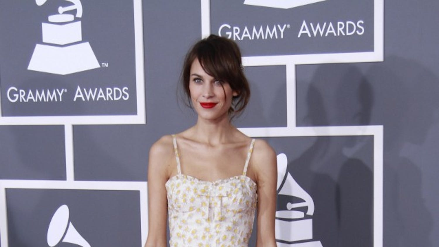 Alexa Chung arrives for the 55th Annual Grammy Awards at Staples Center in Los Angeles, California, on Sunday, February 10, 2013. (Kirk McKoy/Los Angeles Times/MCT)