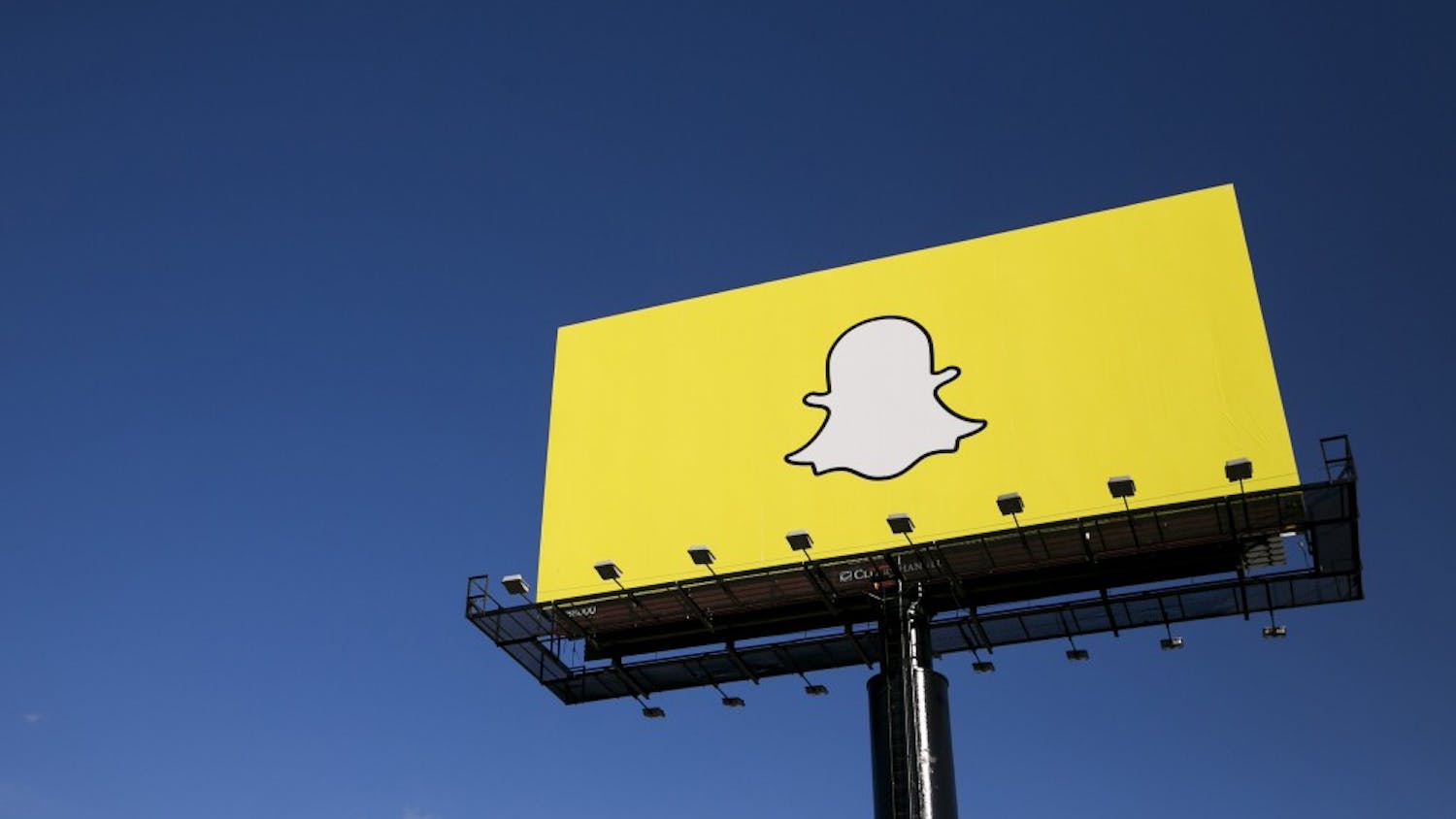 Snapchat's explanation for its mysterious billboards is as vague as the ads: "Fun and awareness." Above, one of its billboards in Richfield, Minn., in October. (Kristoffer Tripplaar/Sipa USA/TNS)