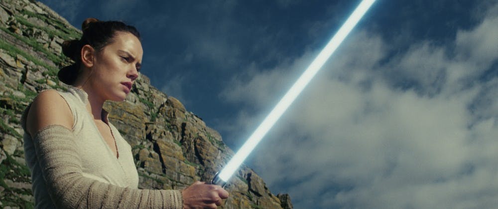 Rey (Daisy Ridley) in "Star Wars: The Last Jedi." (Lucasfilm Ltd./TNS)