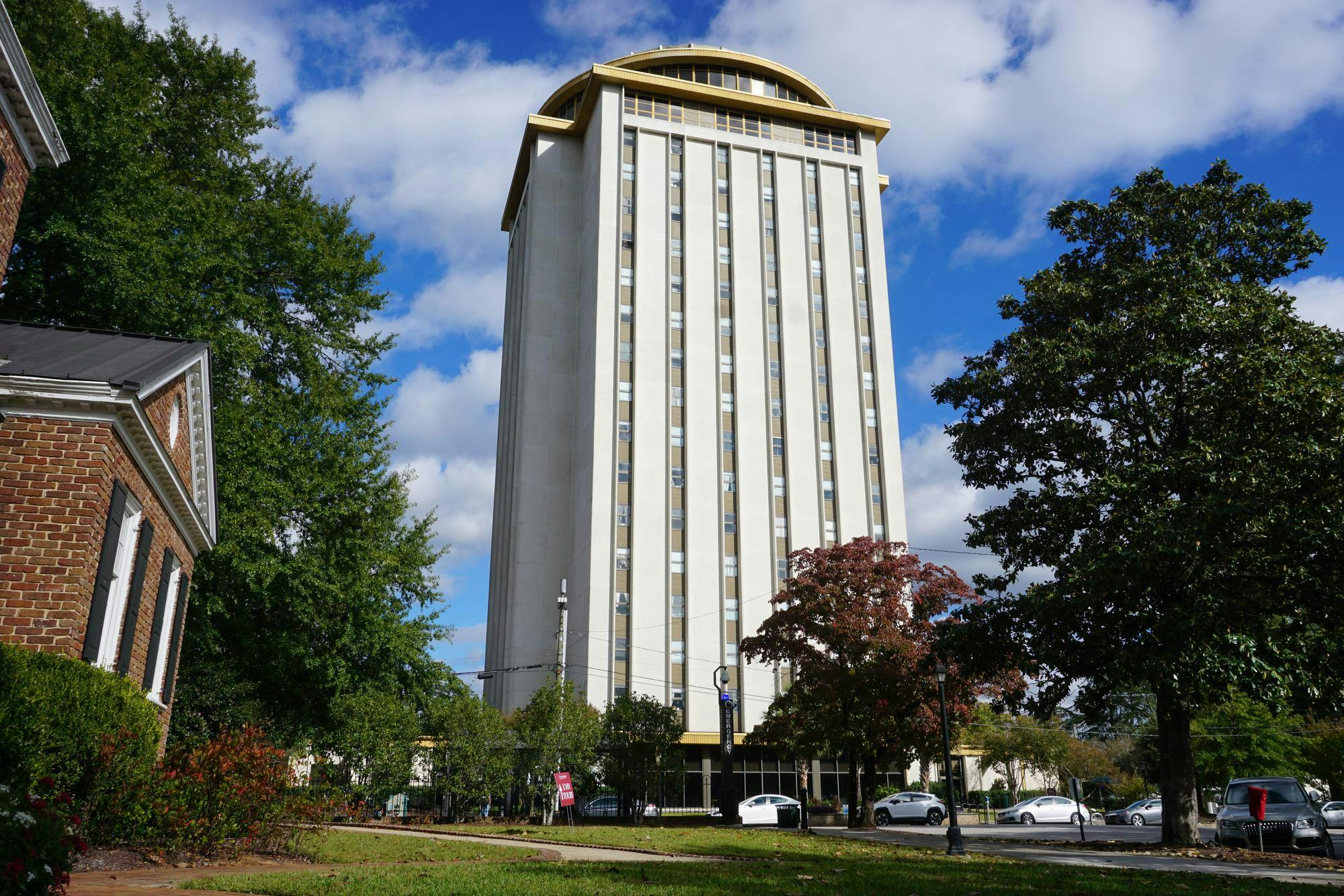 FILE - Capstone House student dormitory located at Barnwell Street on Oct. 30, 2025. Capstone was one of the several residence halls to have power outage issues during move-in.