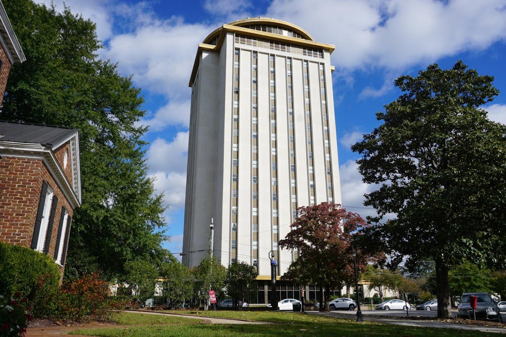 <p>FILE - Capstone House student dormitory located at Barnwell Street on Oct. 30, 2025. Capstone was one of the several residence halls to have power outage issues during move-in.</p>