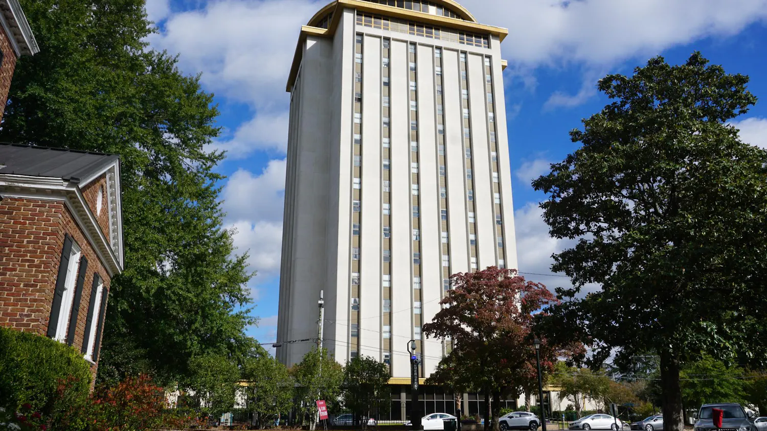 FILE - Capstone House student dormitory located at Barnwell Street on Oct. 30, 2025. Capstone was one of the several residence halls to have power outage issues during move-in.