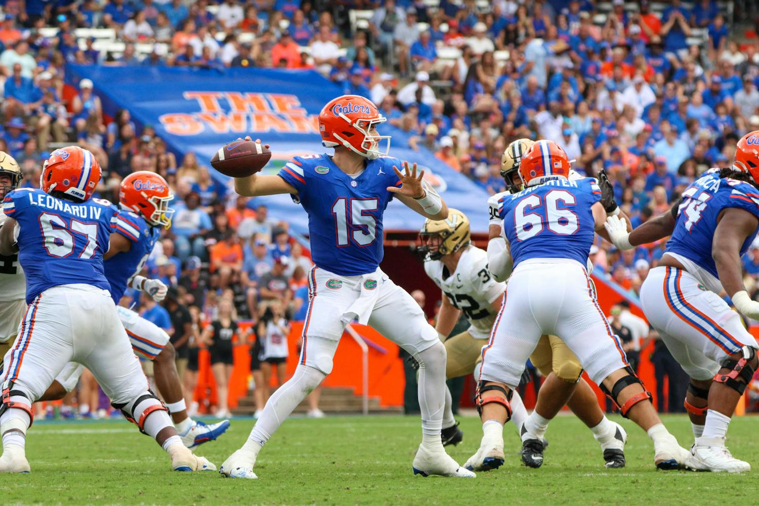 The University of Florida Gators defeat Vanderbilt University 38-14 at Ben Hill Griffin Stadium on Oct. 7, 2023. The Gators defeated the Gamecocks in its last home game 38-6 on Nov. 12, 2022.