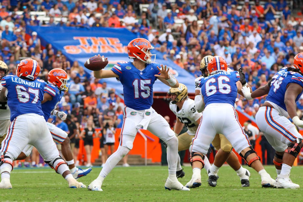 <p>The University of Florida Gators defeat Vanderbilt University 38-14 at Ben Hill Griffin Stadium on Oct. 7, 2023. The Gators defeated the Gamecocks in its last home game 38-6 on Nov. 12, 2022.</p>