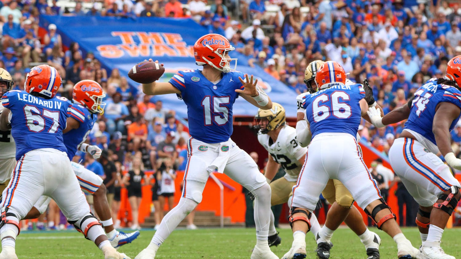 The University of Florida Gators defeat Vanderbilt University 38-14 at Ben Hill Griffin Stadium on Oct. 7, 2023. The Gators defeated the Gamecocks in its last home game 38-6 on Nov. 12, 2022.