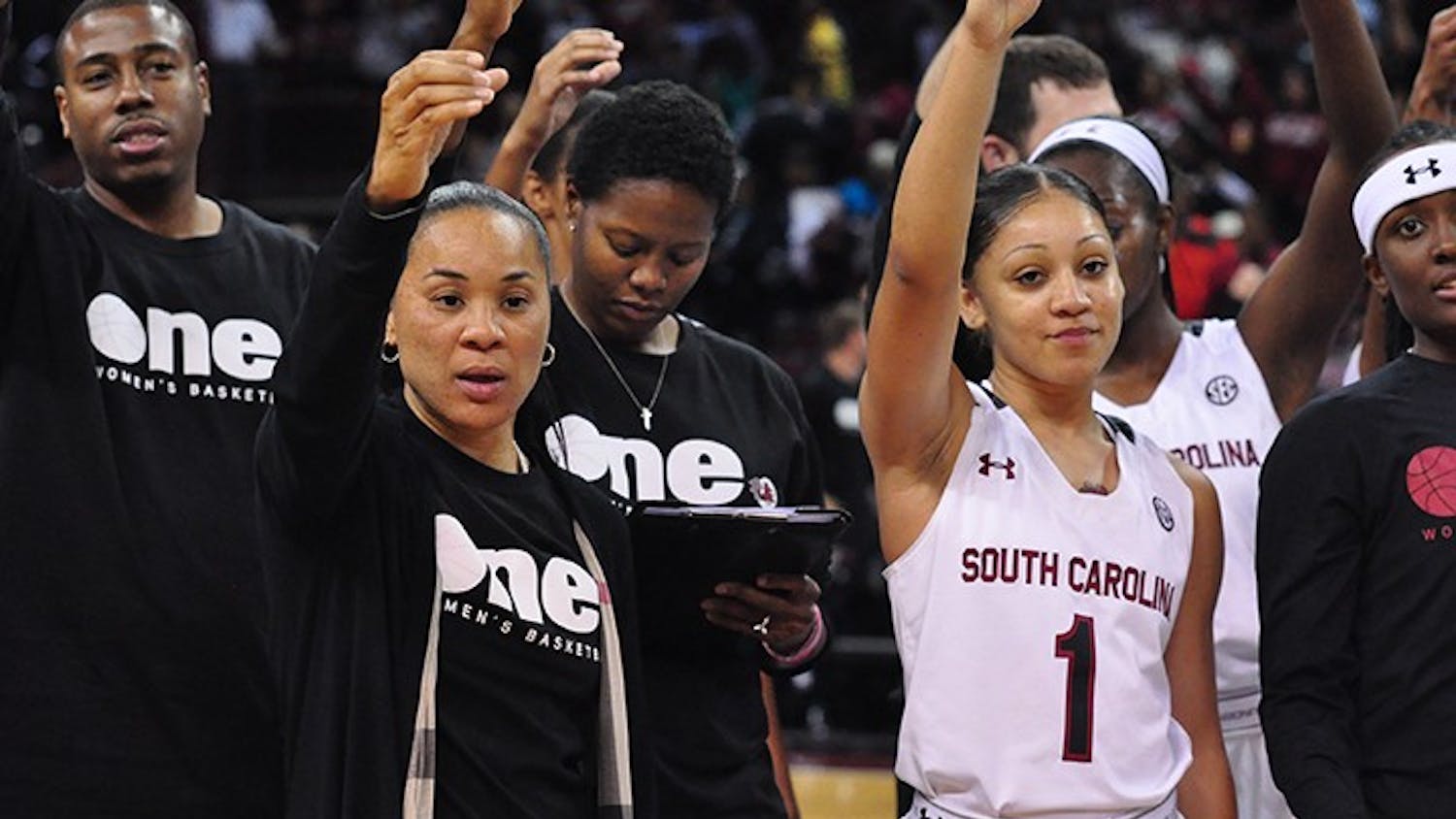 Head coach Dawn Staley's South Carolina team faces Vanderbilt on Sunday, the Gamecocks' fourth game in a 10-day span. 