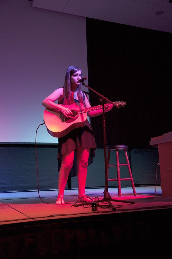 	Junior Emily Andreoli won first place for her original song at the USC Idol finale on Wednesday night. 