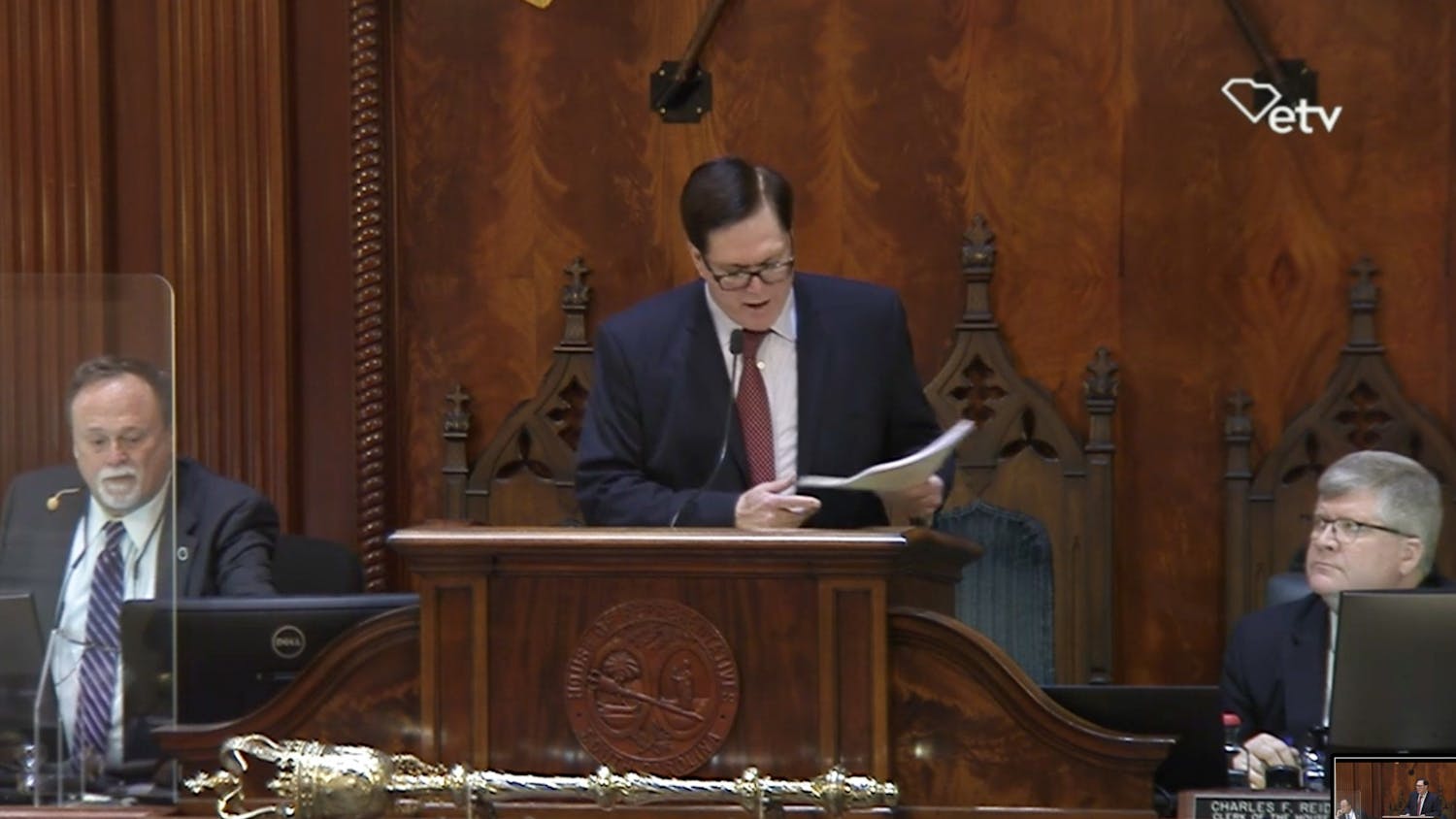Speaker of the House, Jay Lucas, conducts vote to get the H. 5198 bill presented to the house floor during a meeting on April 5, 2022. &nbsp;The SC House of Representatives passed bill&nbsp;H. 5198, which would restructure the USC board of trustees.