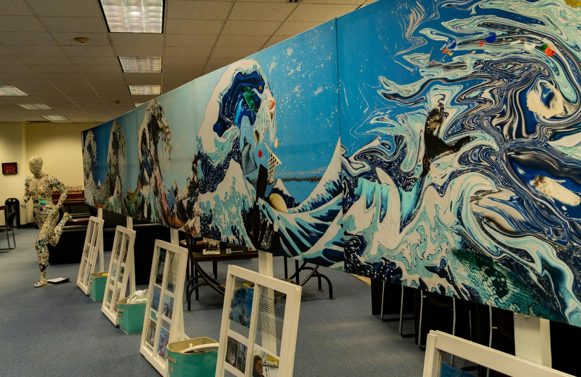 USC School of Music Ocean exhibit display on Feb. 25, 2022.