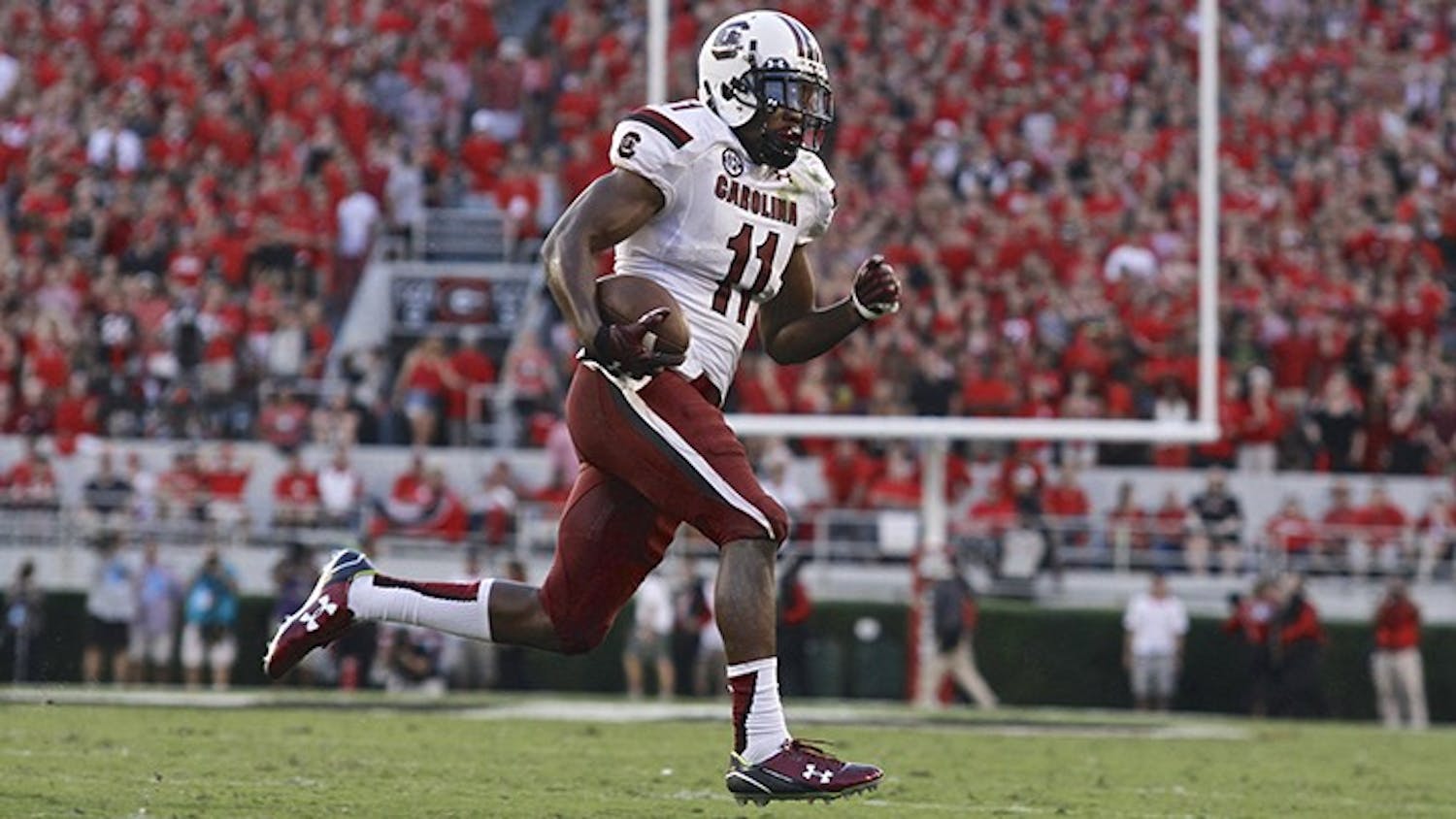 The Gamecocks had a total of 445 yards for a season high against Texas A&amp;M.