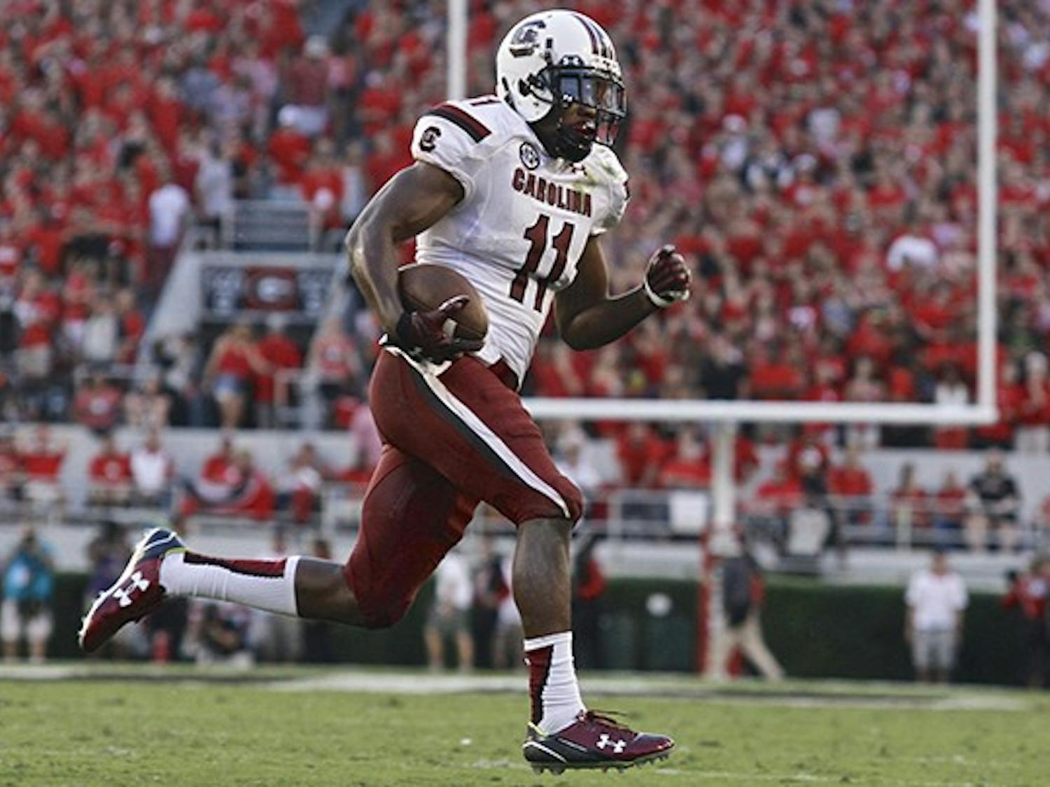 The Gamecocks had a total of 445 yards for a season high against Texas A&amp;M.