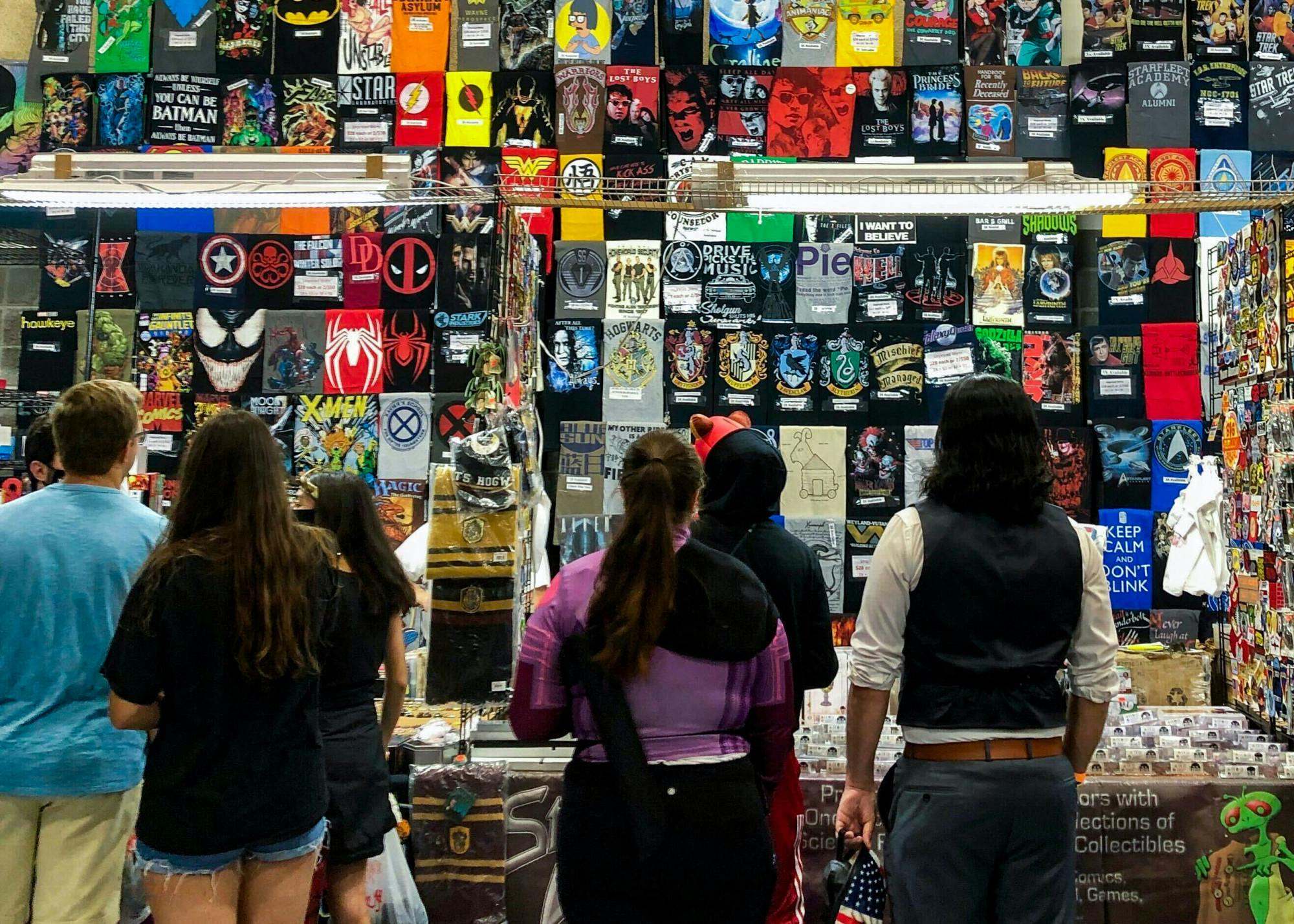 Soda City Comic Con attendees browse vendor and artist stands in the Columbia Metropolitan Convention Center on Saturday afternoon, August 20, 2022. The 7th installation of the Soda city event included a variety of attractions including pinball tournaments, artist showcases, and celebrity guests.&nbsp;