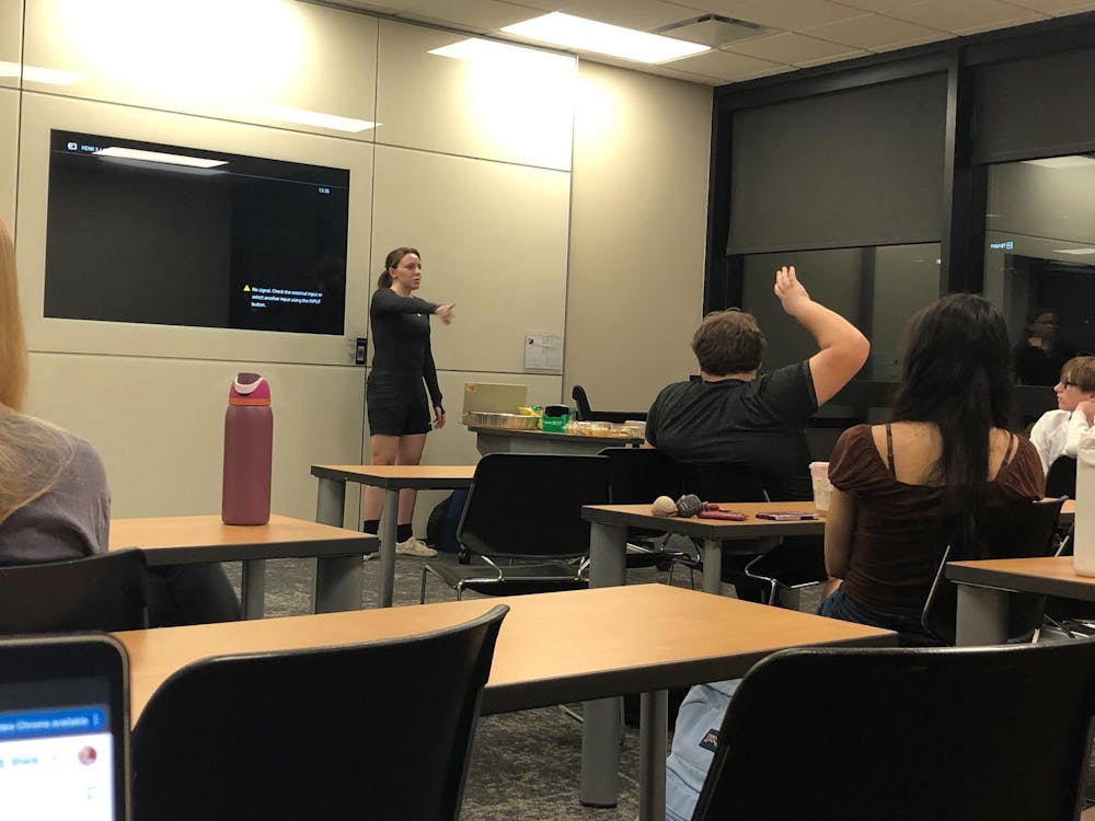 <p>Members of USC's Political Converse club participate in discussions at one of its meetings.</p>