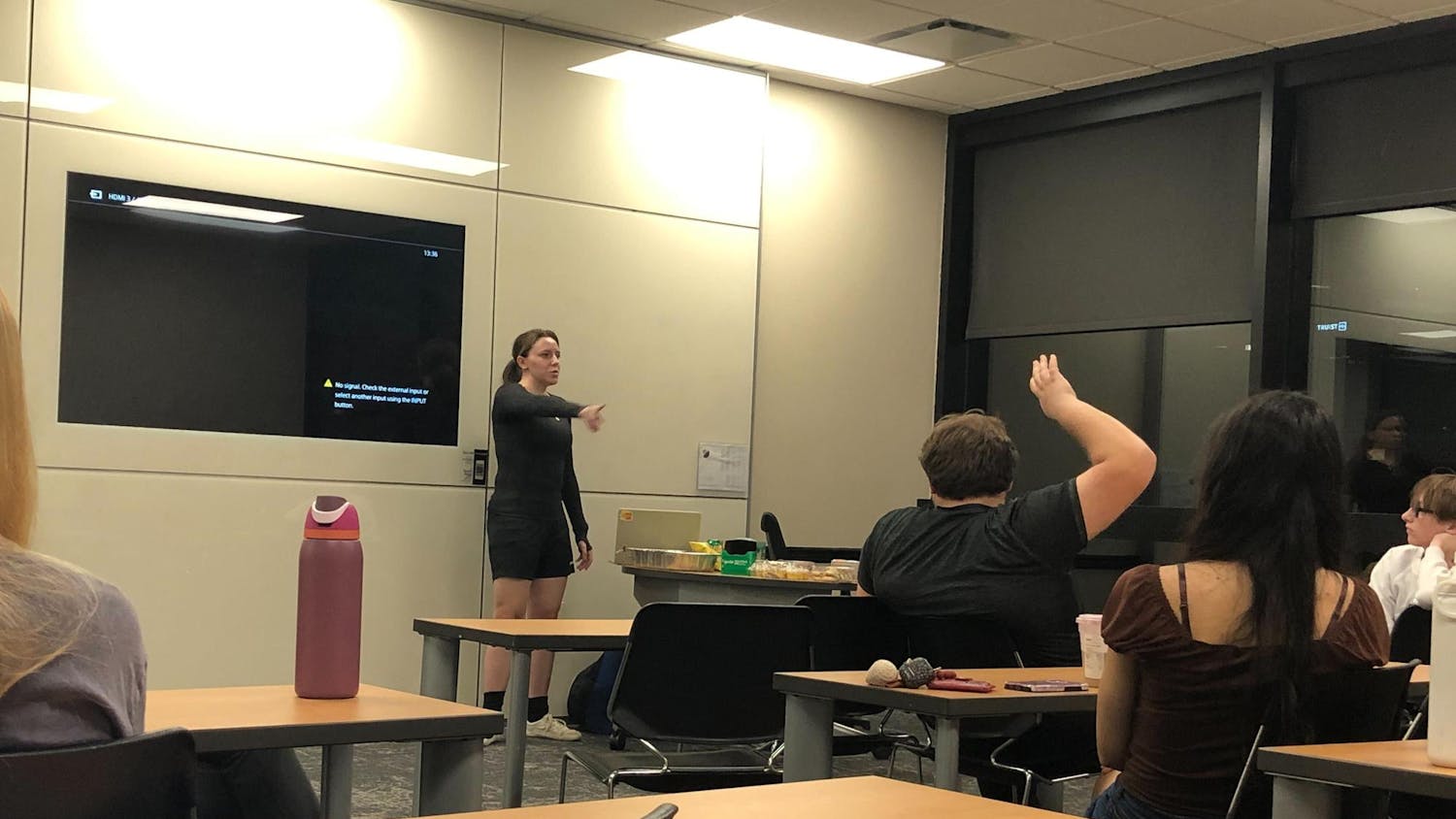Members of USC's Political Converse club participate in discussions at one of its meetings.