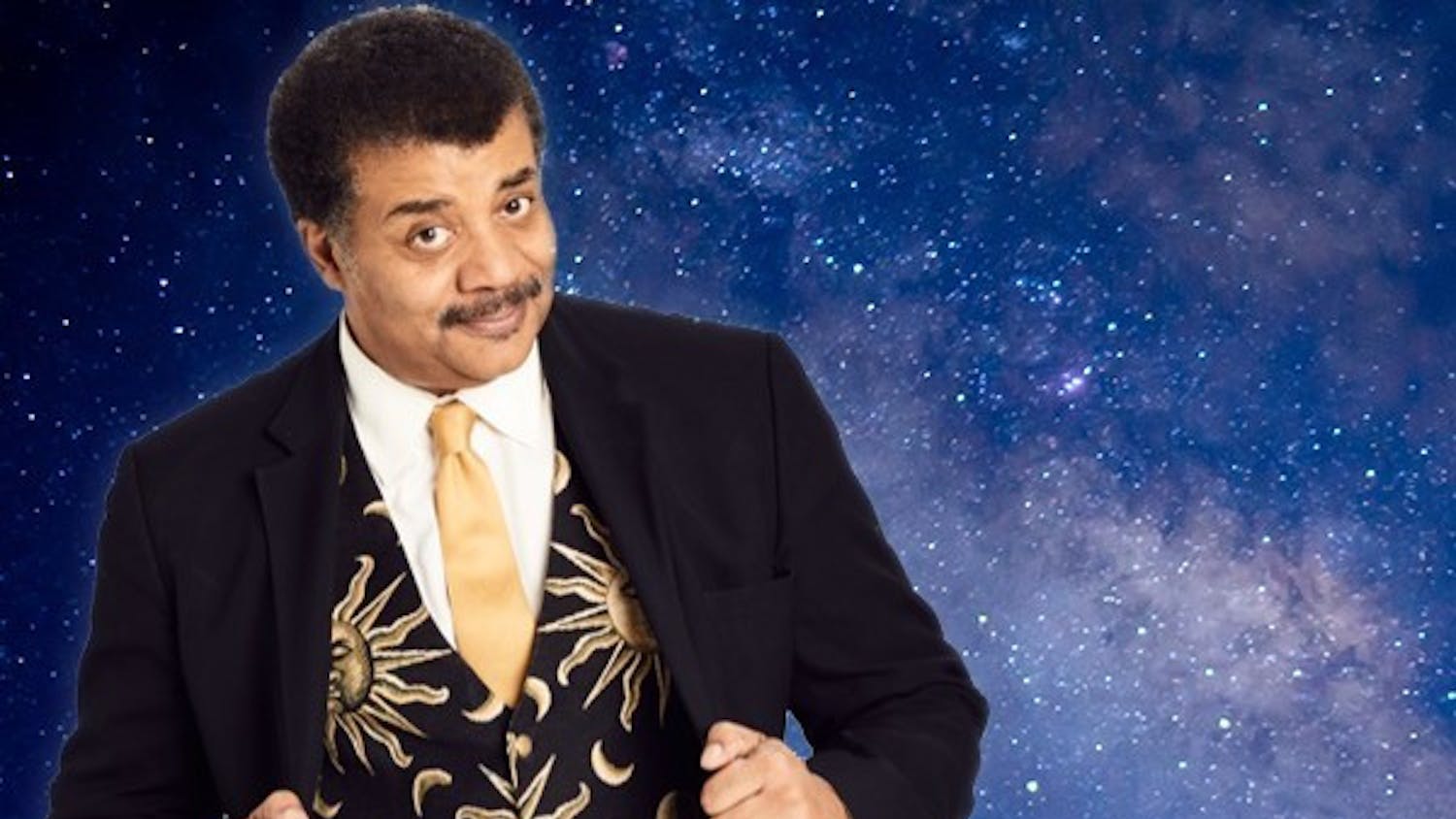 A flyer of famous astrophysicist Neil Degrasse Tyson. Tyson's 2023 tour comes to the Koger Center on Wednesday where he will share his knowledge on recent scientific discoveries.