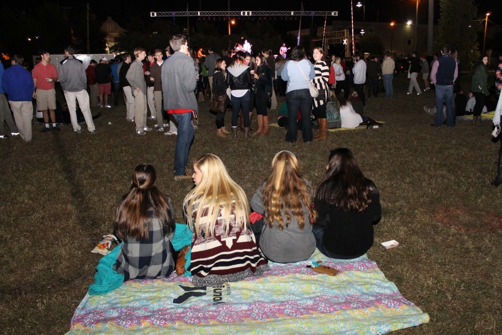 	<p>Seventy-Six and Sunny performed a free concert for more than 1,500 students at the &#8220;Not so Thirsty Thursday&#8221; event to benefit first-year business student Martha Childress.</p>