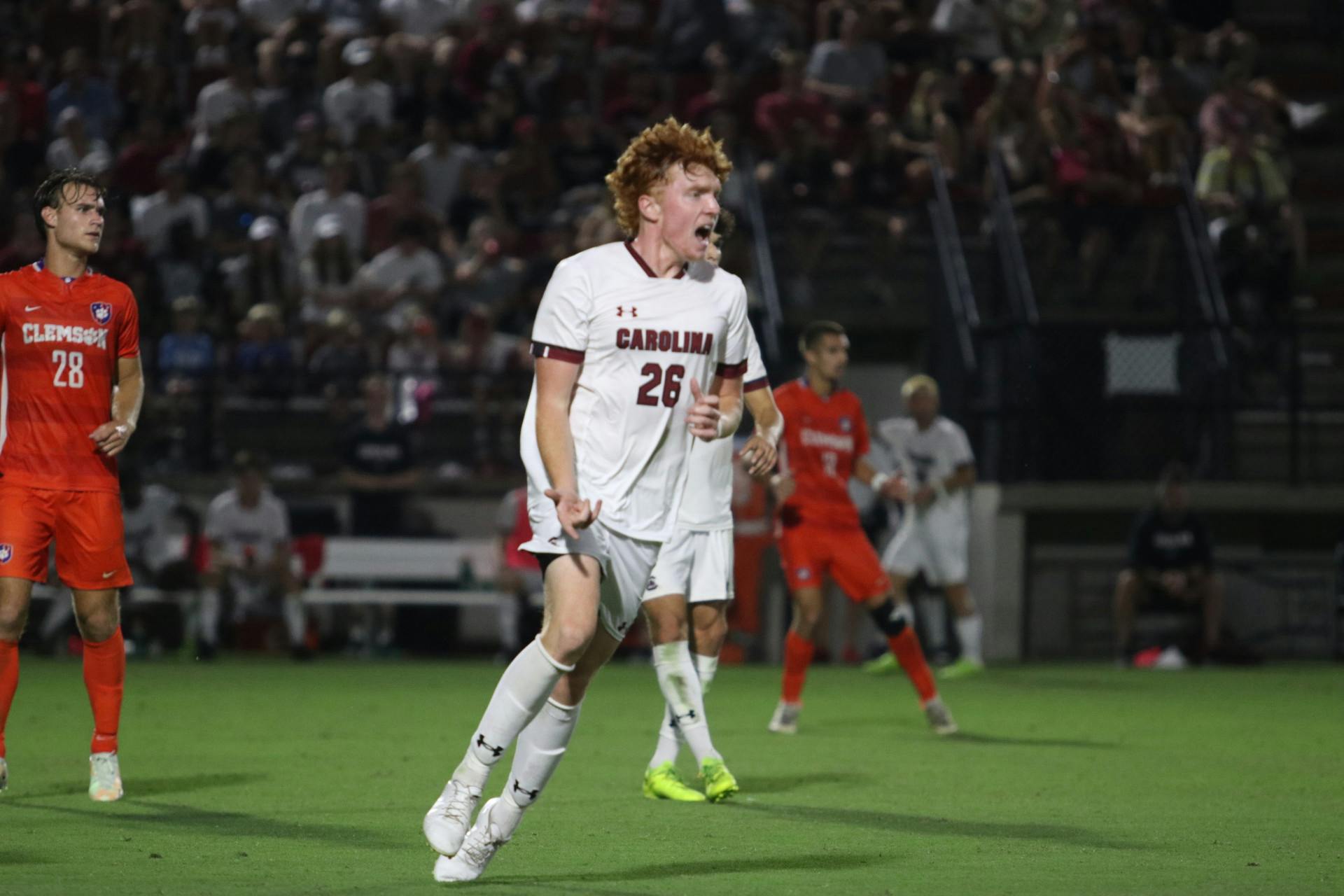Junior Adam Luckhurst during the South Carolina's match vs. Clemson on Sep. 2, 2022