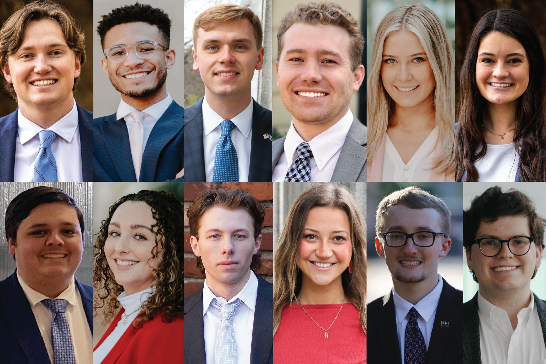 From left to right, top row: Caden Askew, Aidan Baker, Alex Harrell, Cameron Butler, Emily Dengler and Ashlyn Osborne
From Left to right, bottom row: Christian Phillips, Morgiana McDevitt, Jack Lind, Katherine Turner, Sam Courson and Matthew Durant