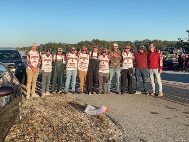 The USC Anglers team poses for a group photo.