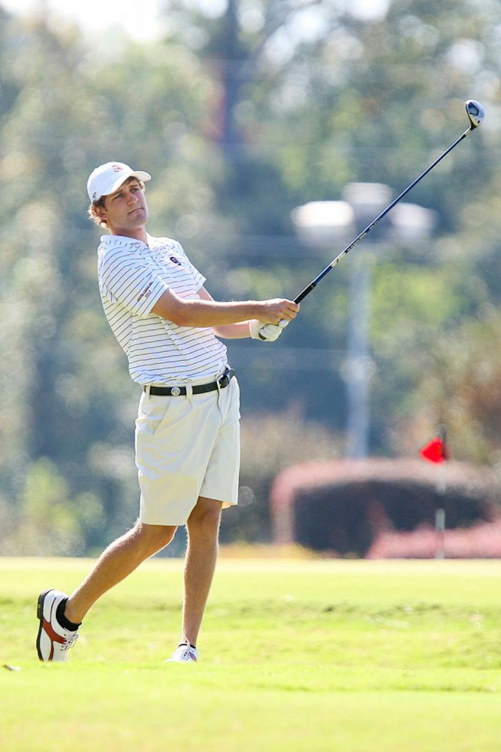 	<p>Sophomore Caleb Sturgeon won his first collegiate golf tournament in October.</p>
