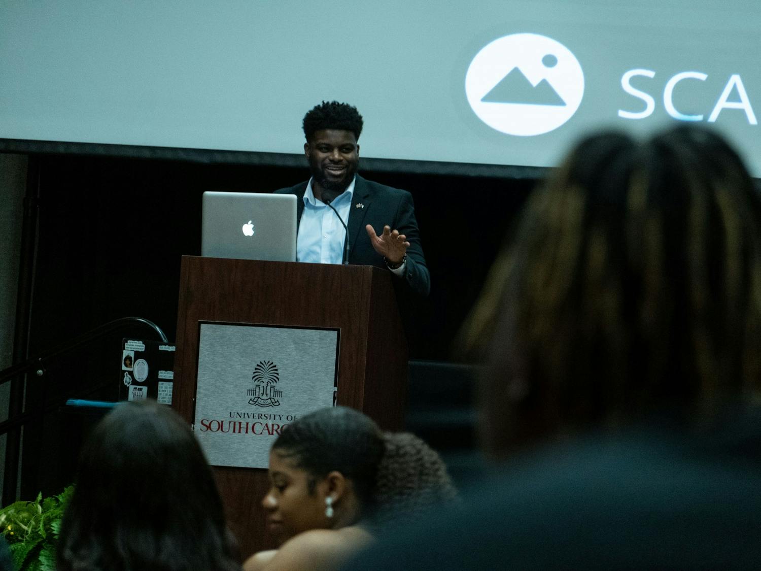 Guest speaker James Anderson, a white house deputy liaison showed up to the red-carpet event to give a speech about black excellence and overcoming conformity on Feb. 25, 2022. 