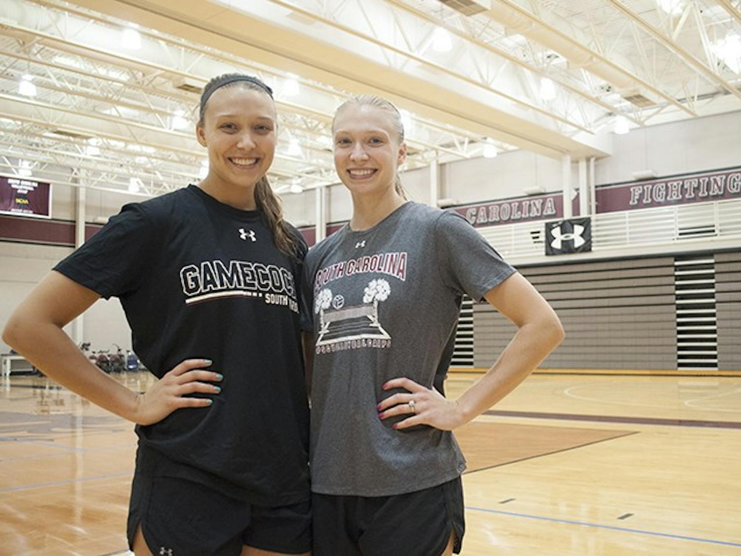 Sisters Taylr (left) and Kellie (right) McNeil hail from 1,200 miles away in Minnesota.