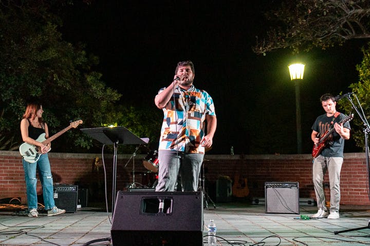 The House Band rocks the stage during their performance at the battle of the bands on Oct. 5, 2022. The band won the competition and will be performing at the UofSC Homecoming block party on Oct. 28, 2022.