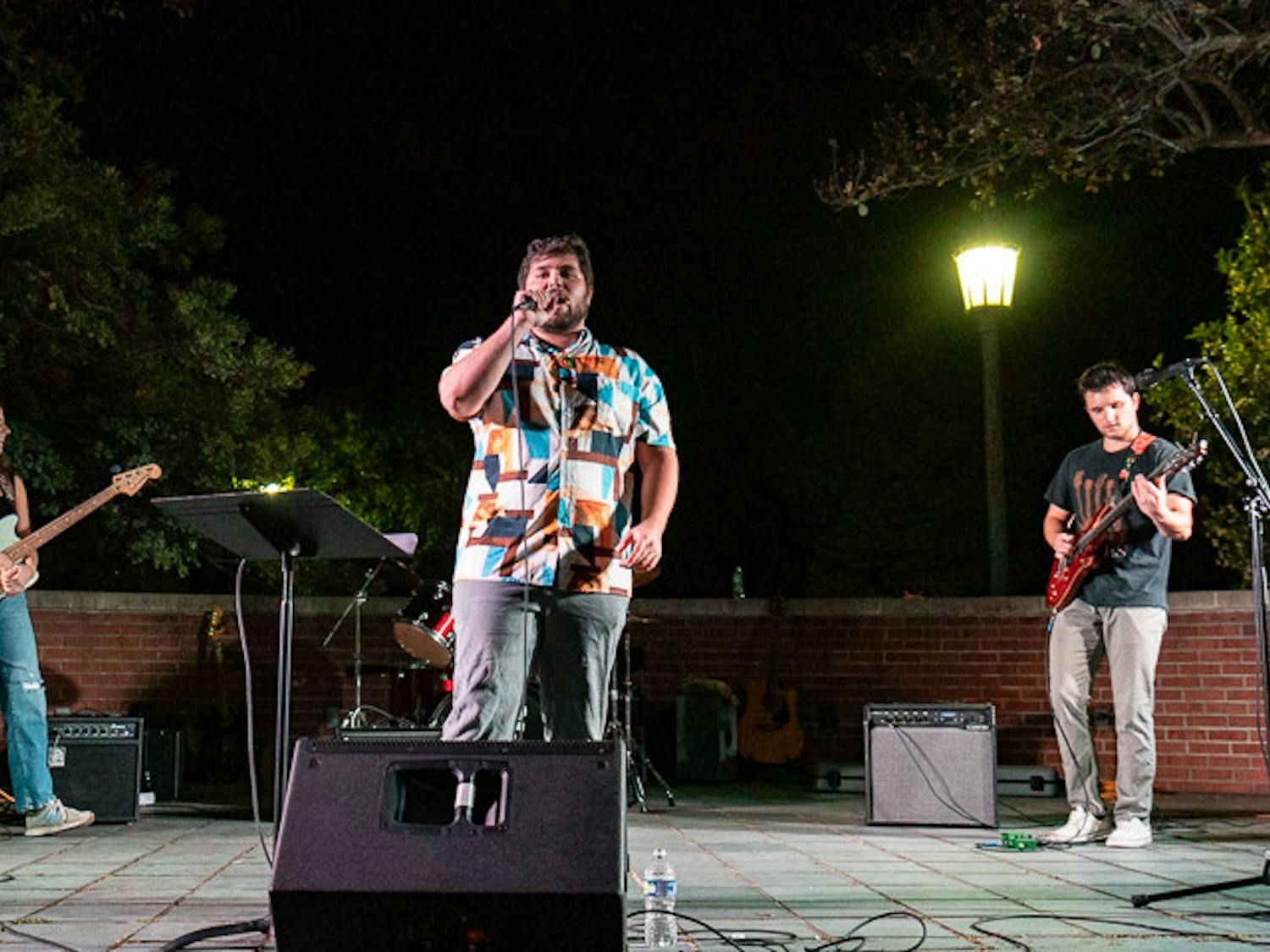 The House Band rocks the stage during their performance at the battle of the bands on Oct. 5, 2022. The band won the competition and will be performing at the UofSC Homecoming block party on Oct. 28, 2022.