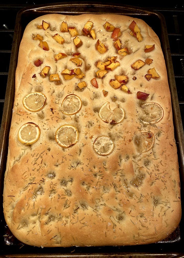 Focaccia bread made by Richie Holmberg. 