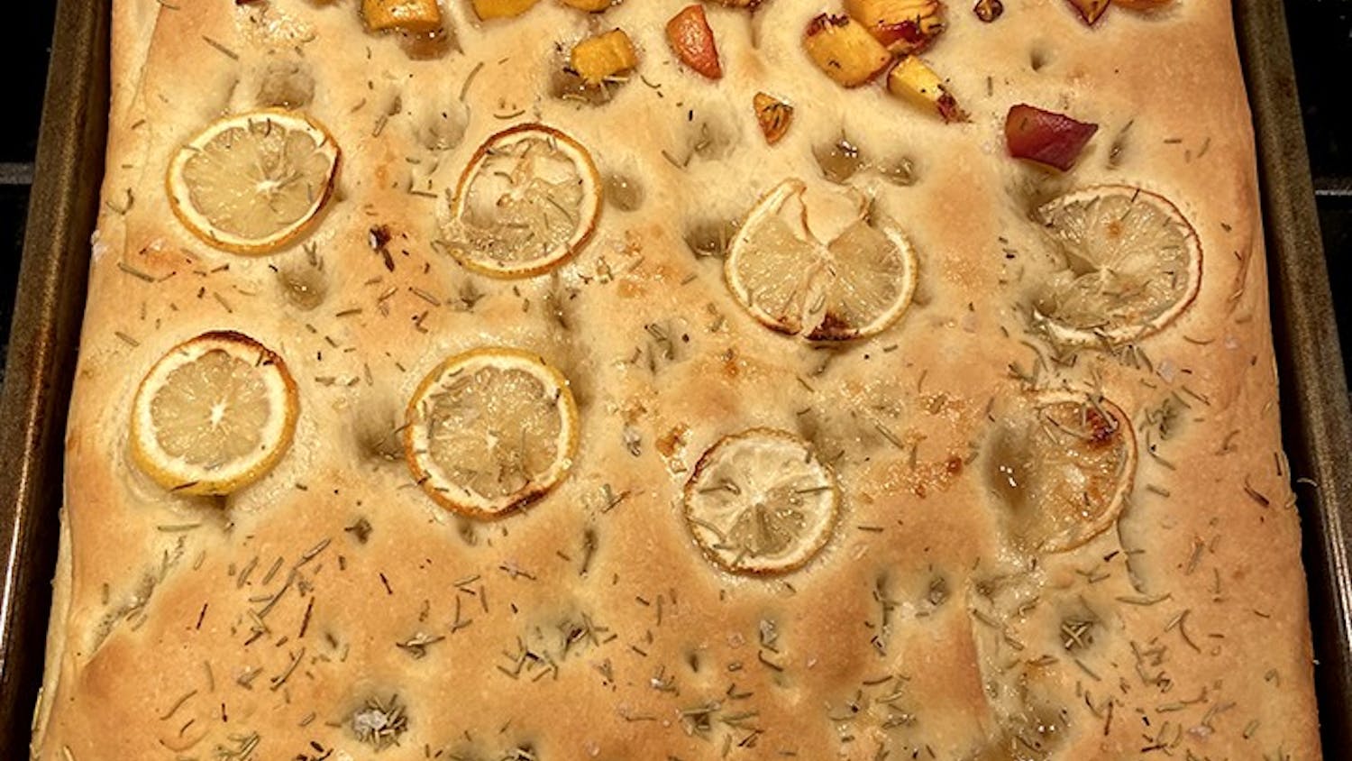 Focaccia bread made by Richie Holmberg. 