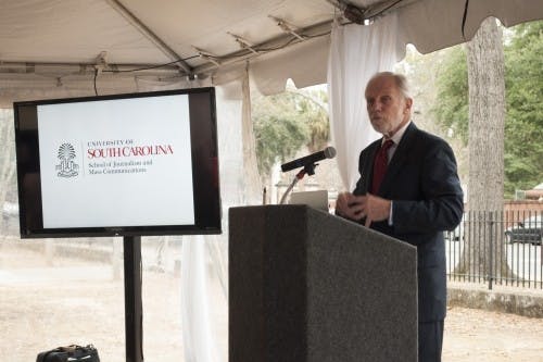 Dean Charles Bierbauer oversaw various projects and initiatives in his position, including the School of Journalism and Mass Communication's move to its new facility.